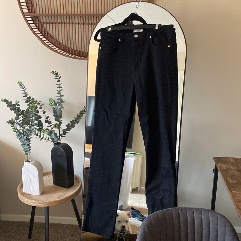Zara Black Jeans with ankle slit
